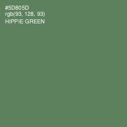 #5D805D - Hippie Green Color Image